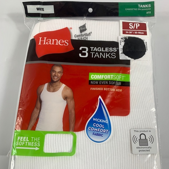 Hanes | Underwear u0026 Socks | Hanes 3 Pack Tag Less Tank Tops Size Small |  Poshmark